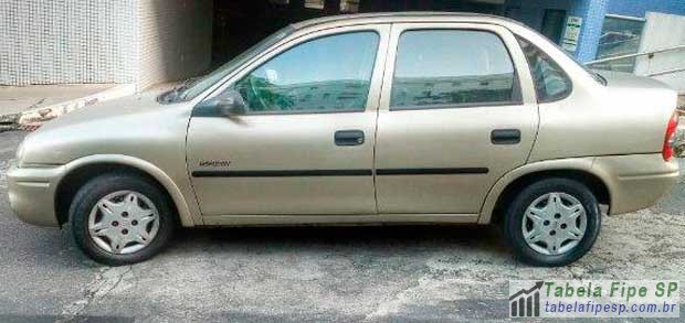 Tabela de chevrolet Corsa sed classic spirit  mpfi vhc 2007