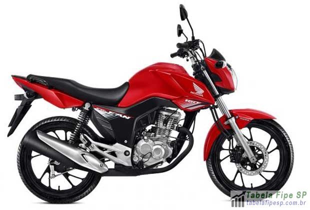 Tabela fipe Honda Cg 160 fan flex 2019 preço